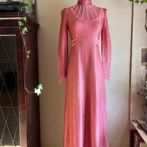 1970’s Vintage Rose Pink Dress by Young Innocent